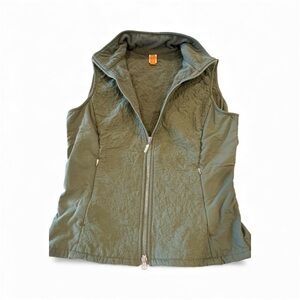 Lucy quilted vest olive green women’s small
